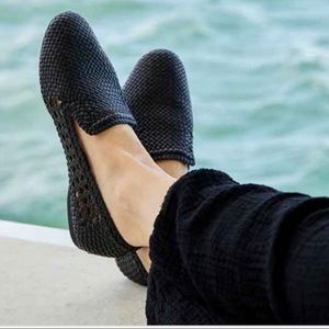 Birdies The Starling Black Woven Vegan Loafer Flats. Size 8, but fit like an 8.5